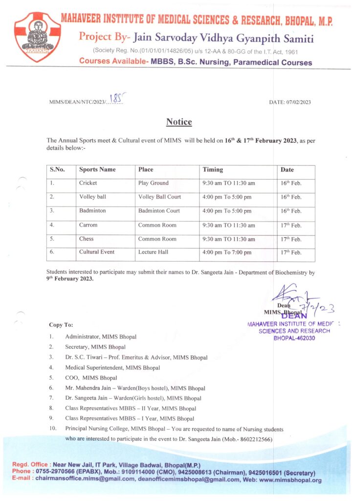 Write A Short Note On Memos Notices And Circulars Each